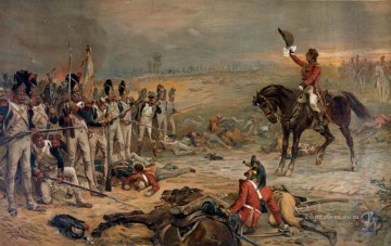  Hillingford Pintura Art%C3%ADstica - La última batalla de la Guardia Imperial en Waterloo Robert Alexander Hillingford escenas de batalla históricas